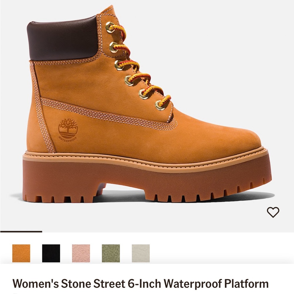 Timberland Tan Brown Platform Shoes with Rugged Sole